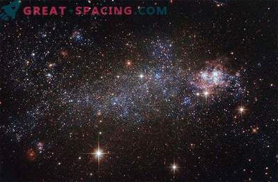 O Hubble está observando a impressionante galáxia irregular
