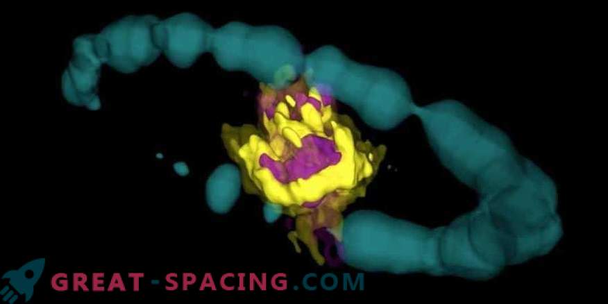 Coração de uma estrela explodida em 3D