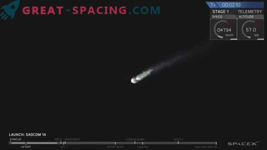 Lançamento bem-sucedido do satélite e pouso do foguete SpaceX