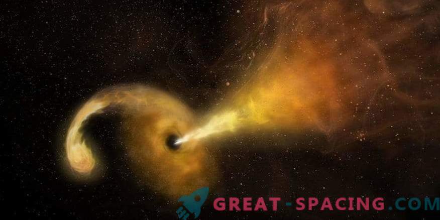Um buraco negro destrói uma estrela
