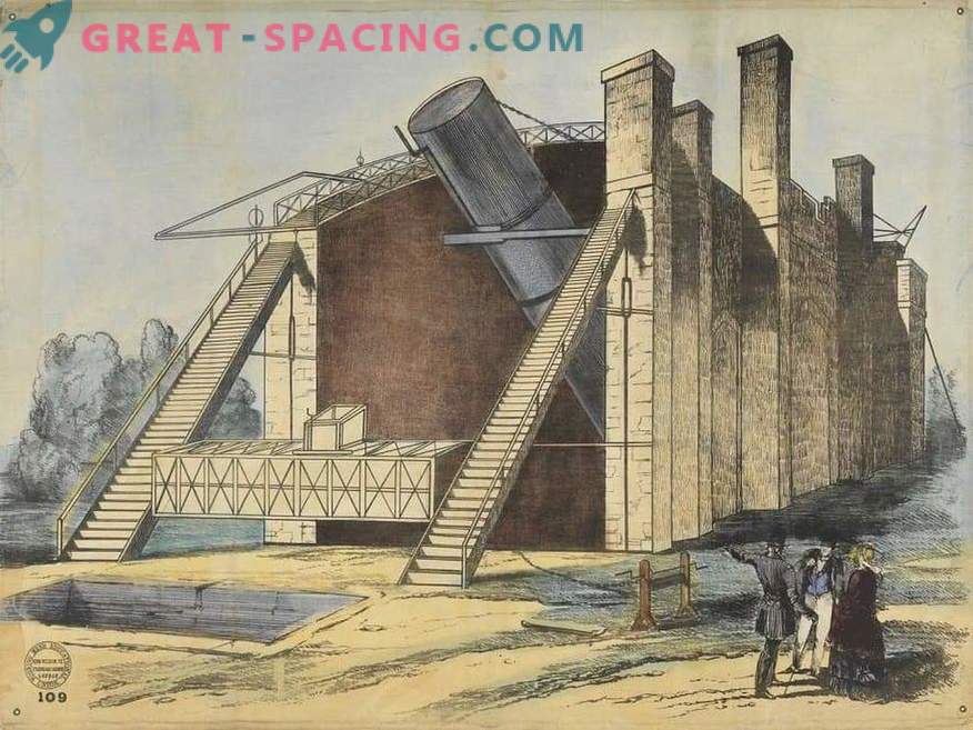 Como era o maior telescópio no início do século 20? Leviatã