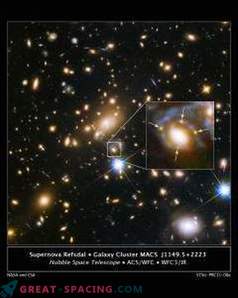 Hubble mostrou quatro reflexões de uma antiga supernova