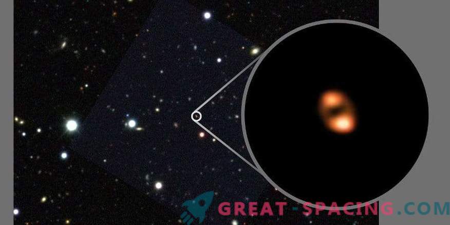 Que característica surpreendente você poderia notar em uma galáxia distante?
