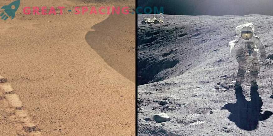 A cratera marciana se assemelha ao local lunar da Apollo