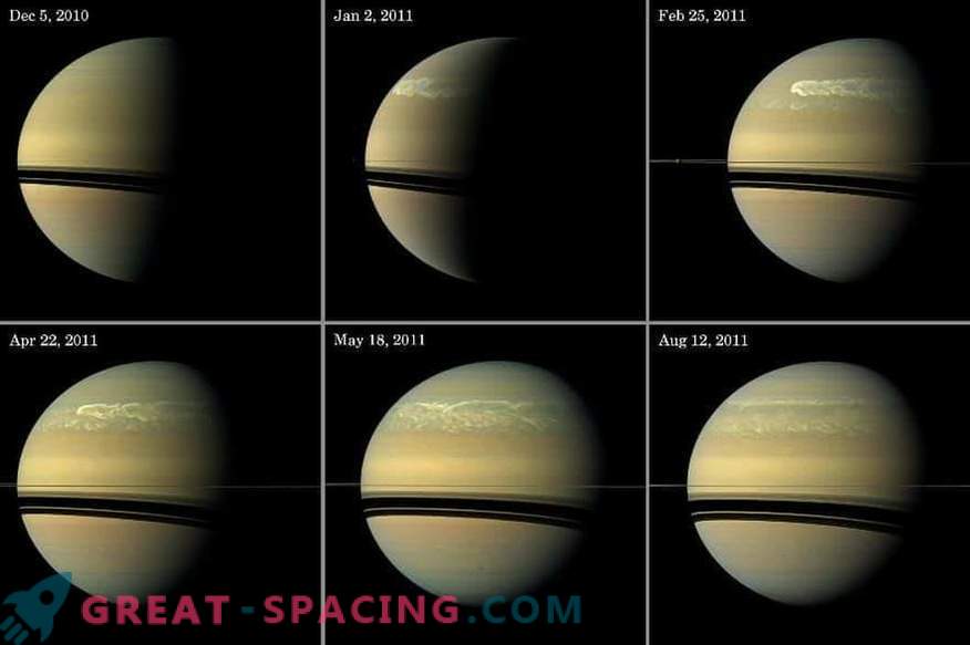 Tempestades de grande escala abalam a atmosfera de Saturno