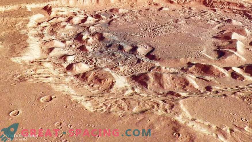 Nova cratera em Marte ou um super vulcão?