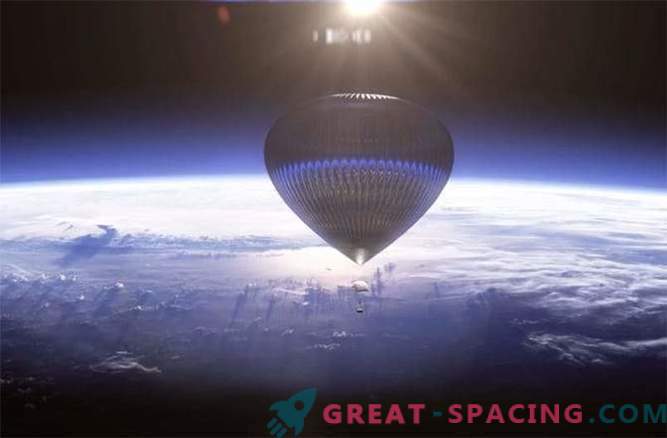 Balão na fronteira com o espaço: Foto