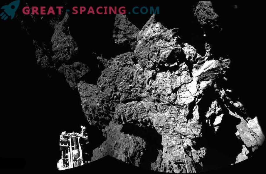 O módulo Phil explora o cometa após um pouso forçado
