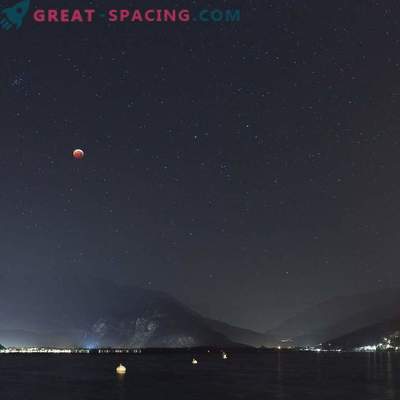 Eclipse Lunar sobre o Lago Maggiore