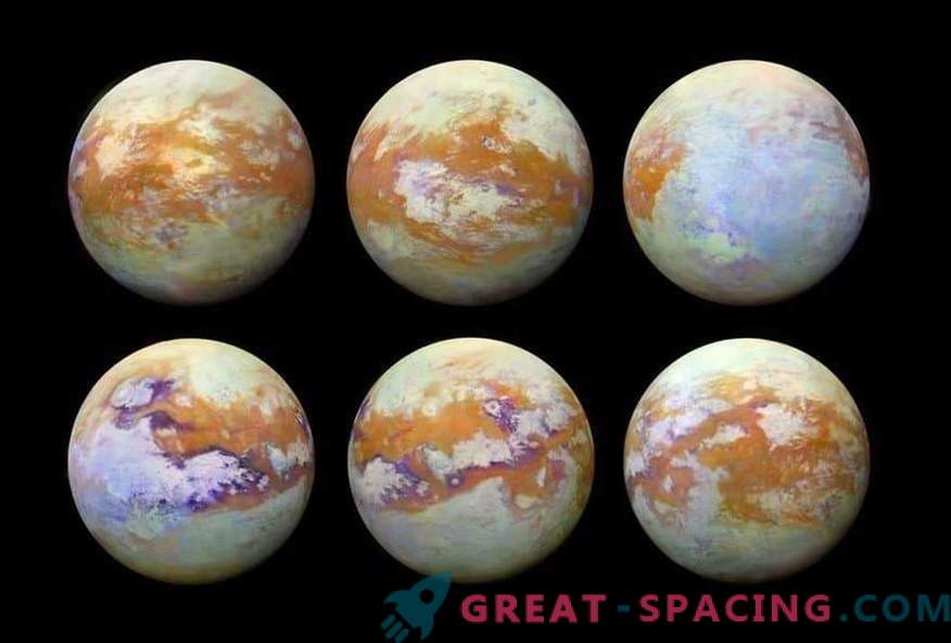 Magnificência de Titã na revisão de infravermelho