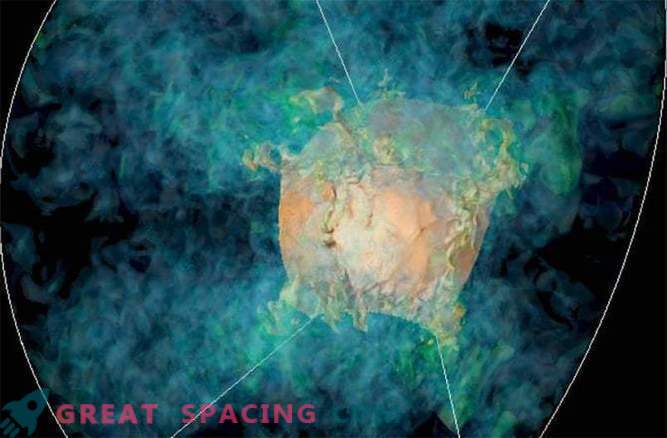 Modelagem por computador lança luz sobre a estrutura interna caótica de uma supernova