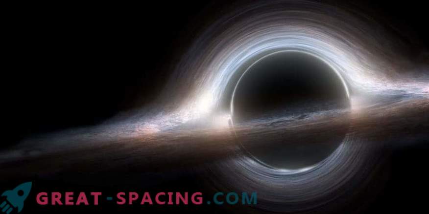 O material cai em um buraco negro a uma velocidade de 90.000 km / s!