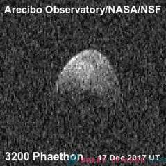 Radar de Arecibo recebe imagens de Phaeton