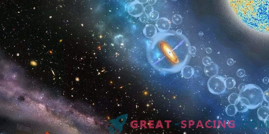 Buraco negro supermassivo no universo infantil