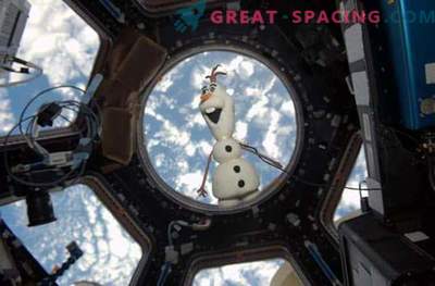 Olaf - pupazzo di neve con le noci nello spazio