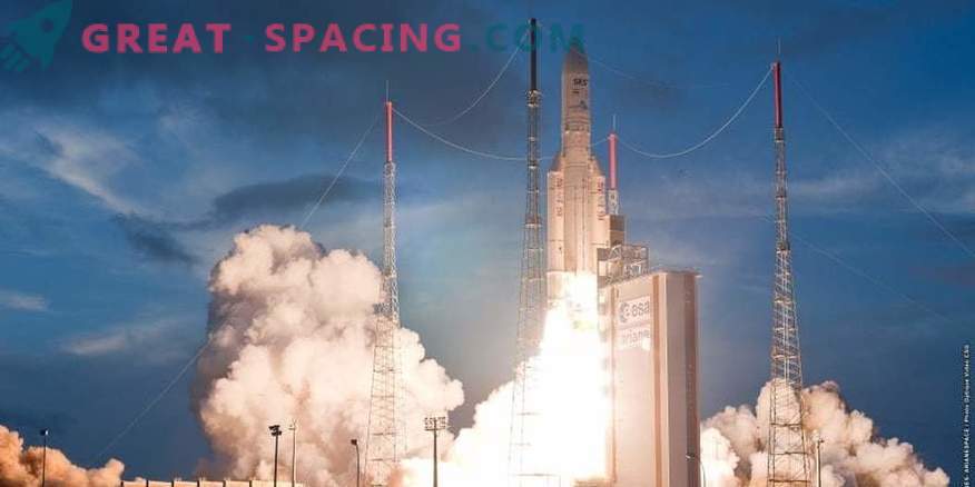 foguete Ariane lançou um satélite em órbita para a Índia