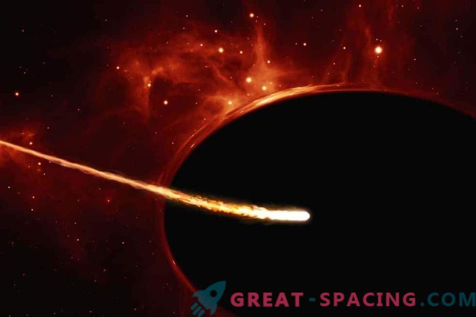 Um buraco negro em movimento rápido mata uma estrela distante