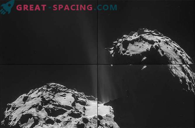 Rosetta viu fluxos de vapor escapando da superfície do cometa Churyumov-Gerasimenko