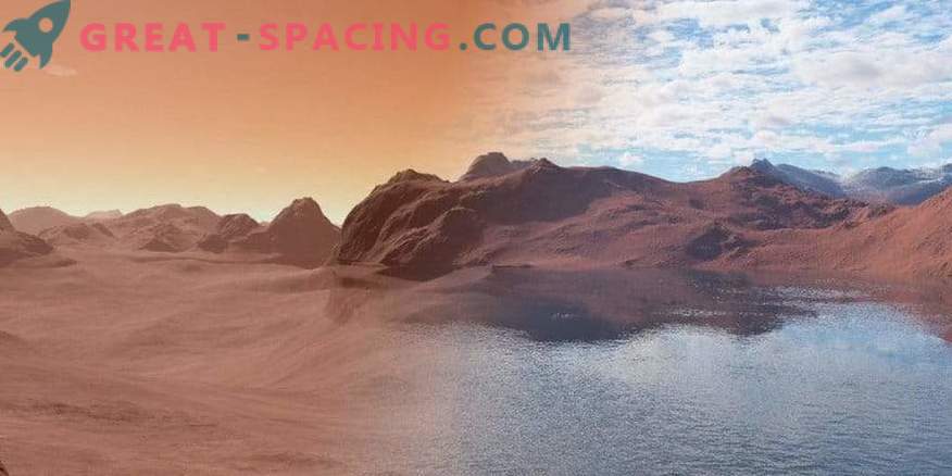 A água em Marte é absorvida com base no princípio de uma esponja