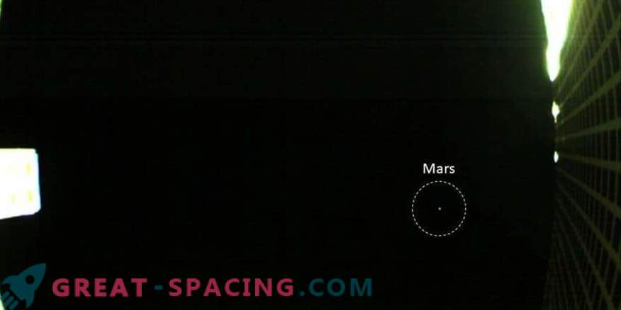 A primeira foto de Marte dos minúsculos satélites do MarCO