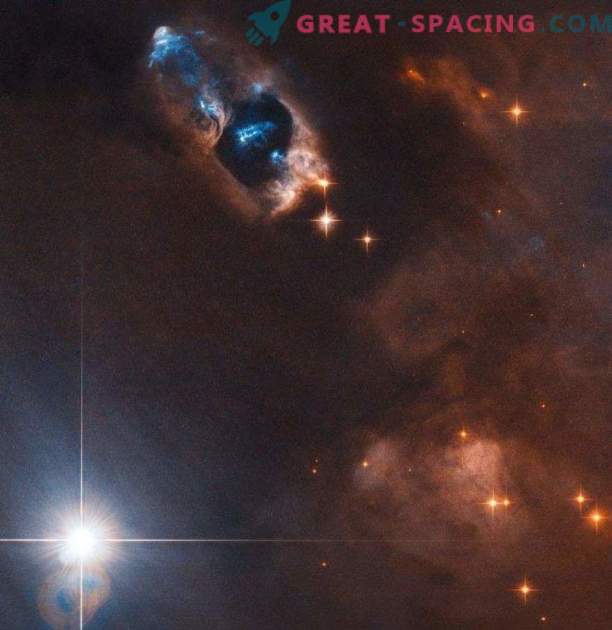 O Telescópio Hubble captura objetos gasosos perto da estrela recém-nascida