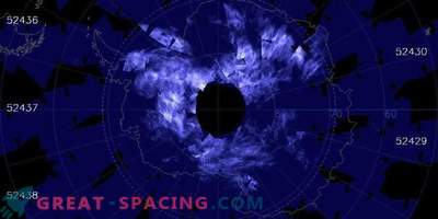 Chegada antecipada de nuvens azuis elétricas sobre o Polo Sul