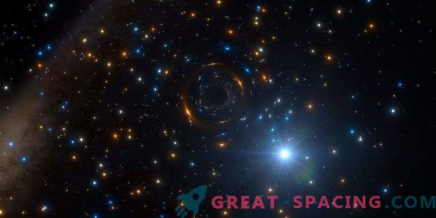 Um buraco negro se esconde em um aglomerado estelar de grande escala