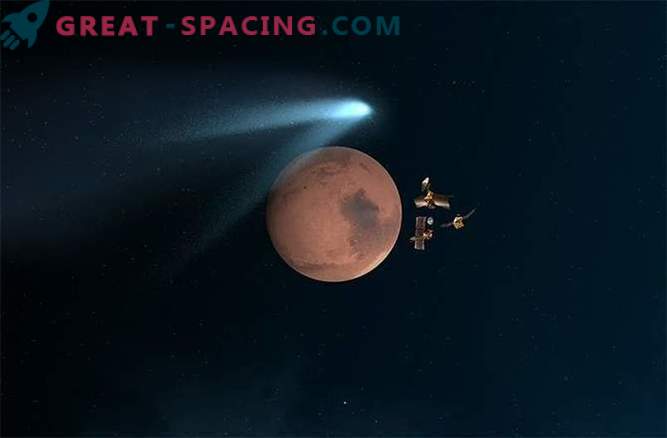 espaçonave marciana relatou seu encontro com um cometa