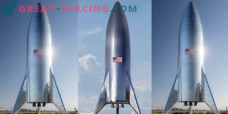 Ilon Musk demonstra um protótipo de um foguete marciano