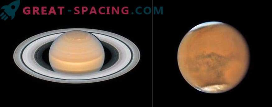 Novas imagens de Marte e Saturno do Hubble