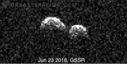 Observatórios se unem para estudar um raro asteróide duplo.