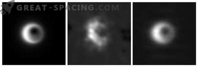 Um telescópio virtual está se preparando para tirar uma foto de um anel de fogo em um buraco negro